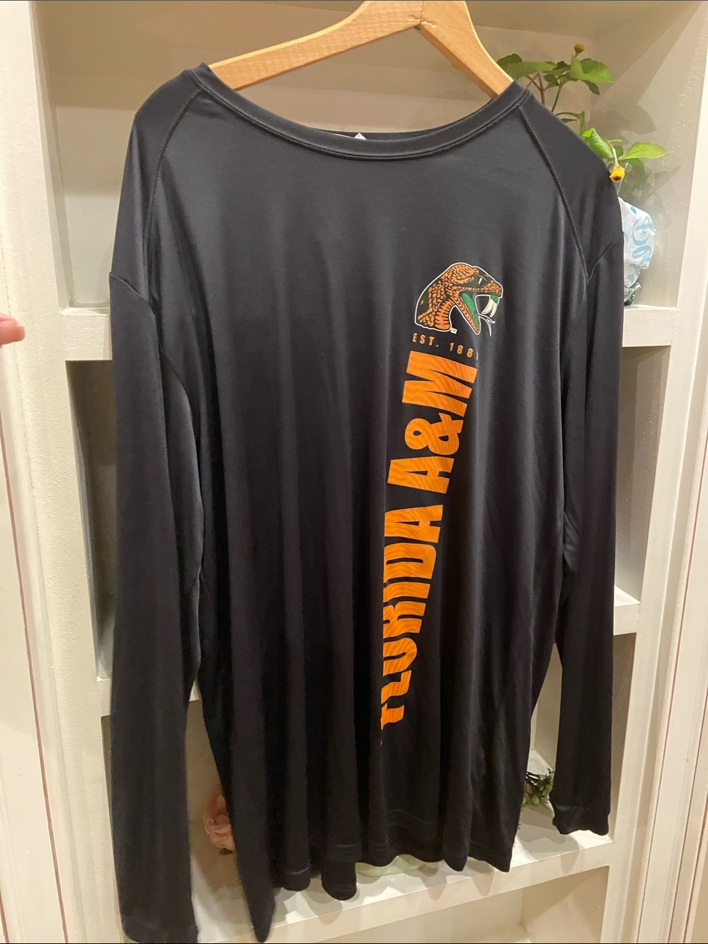 Black Long-Sleeve FAMU Florida A&M Rattlers Football mens shirt
